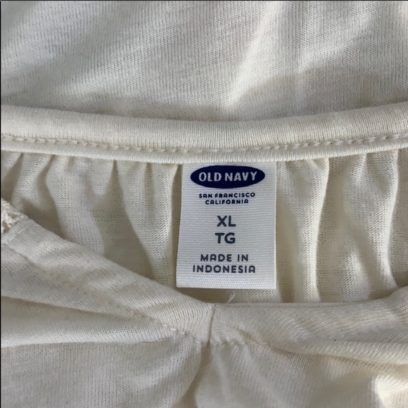 NWT Old Navy off white long sleeve shirt - Picture 6 of 7